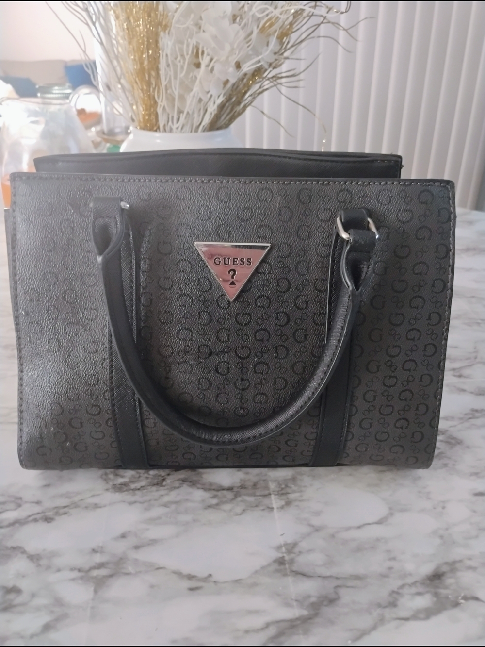 GUESS Black Logo Tote Bag